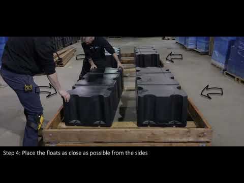 How to install dock floats on floating dock