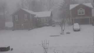 preview picture of video 'Time Lapse Snow in Kansas City MO from Massive Storm 2/21/13'