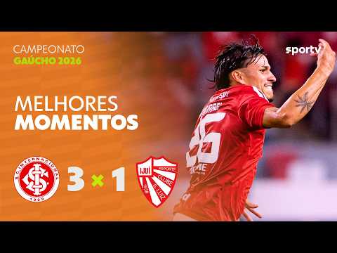 Gols e lances de Internacional x São Luiz-RS