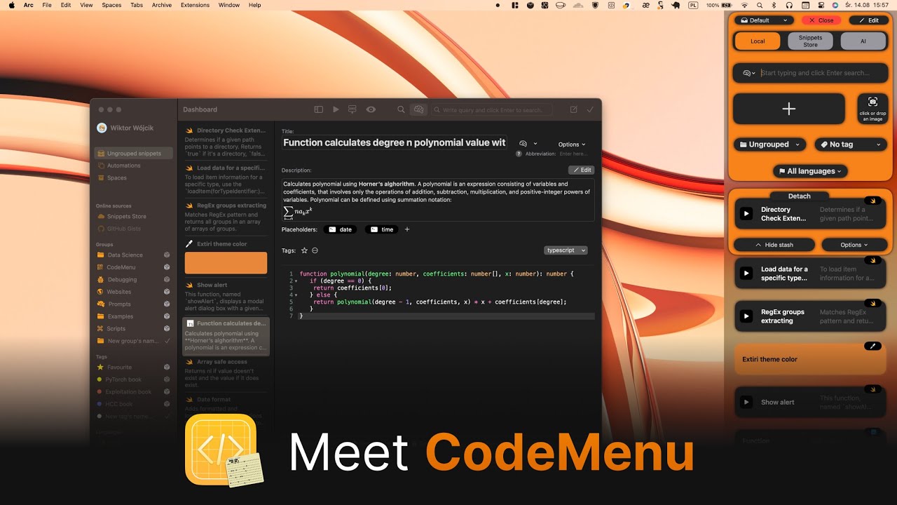 CodeMenu - Snippet Manager video preview