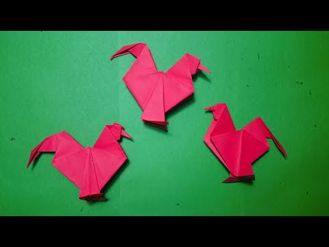 EASY Origami Rooster Tutorial How to Make a Origami Rooster