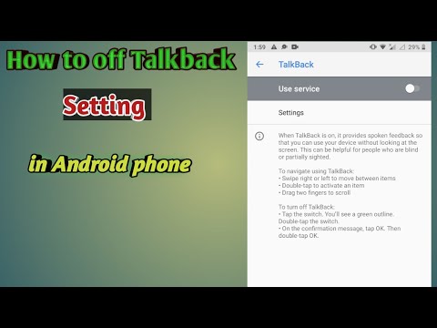 How to Disabled/off talkback setting in Android phone | Nokia 5 & any Android phone