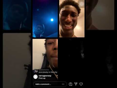 Duvy preview new song and goes ig live with lil Berete, lb spiffy and nhs Kenzo