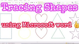 How to make tracing shapes using MICROSOFT WORD