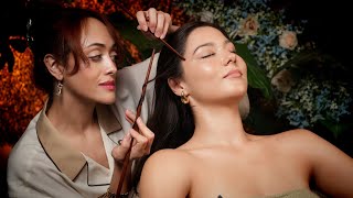 ASMR White Lotus Rainforest Thai Head Massage: Scalp, Head, Shoulders Micro Cupping & Hair Pulling