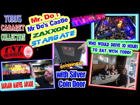 #1605 CABARET size Arcade Games, Stern FLIGHT 2000-Capcom MARVEL-Ireland ASTEROIDS-TNT Amusements