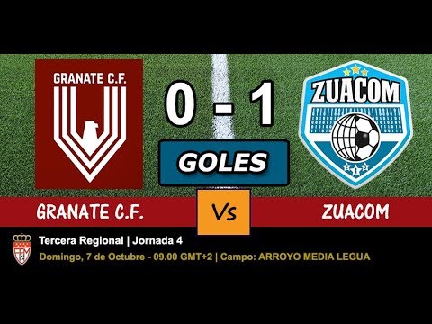 Vídeo de los goles del partido GRANATE 0 - ZUACOM 1, JORNADA 4