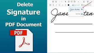 How to delete signature from pdf document (fill and sign) using adobe acrobat pro dc