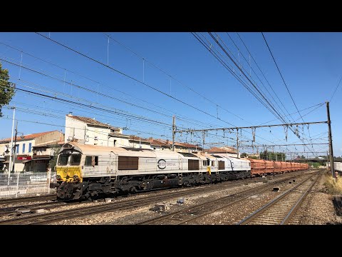 (HD) Euro Cargo Rail Class 66 & 77s in the South of France - September 2019