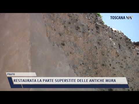 2021-06-30 PRATO - RESTAURATA LA PARTE SUPERSTITE DELLE ANTICHE MURA