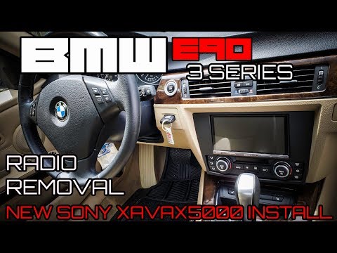 BMW E90 E92 E93 3 SERIES RADIO REMOVAL AND SONY XAVAX5000 INSTALL WITH HEATED SEAT RELOCATION