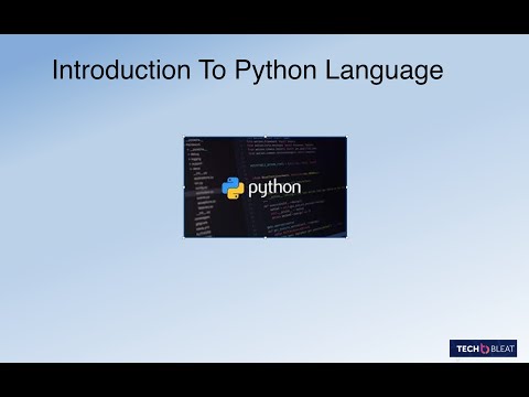 A very basic introduction to Python