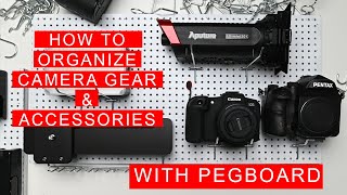 DIY How to Build a CHARGING STATION | How to Organize Camera Gear and Accessories with Pegboard