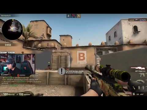 Brax sick 1v3 - Summit1g AWP ACE - ngIN throwing - JasonR 1 Deags - Steel ACE