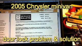2005 Dodge Grand Caravan power door lock problem service bulletin 08-028-05
