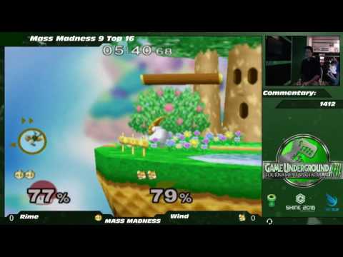 Mass Madness 9 SSBM - rime (Peach) vs. Wind (Fox) - Melee WR2