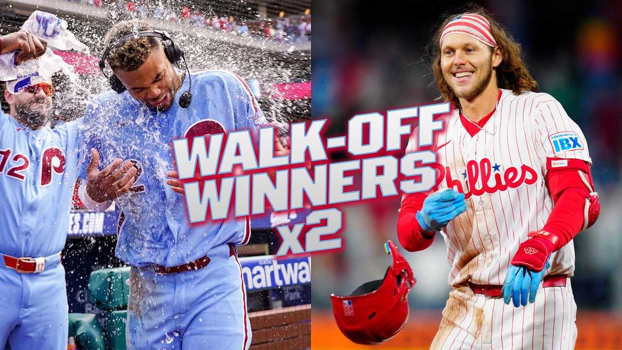 So nice they did it TWICE! ✌️ The Phillies walk it off in BOTH games of the doubleheader! 🤯