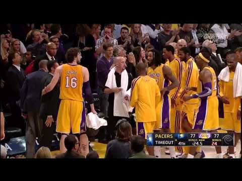 11 27 2012   Pacers vs  Lakers   Kobe Bryant Game Tying Three Pointer