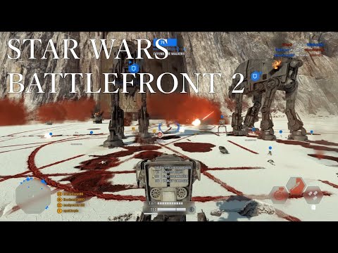 Star Wars Battlefront 2 - Galactic Assault - Crait - Specialist & AT-ST Gameplay (No Commentary)