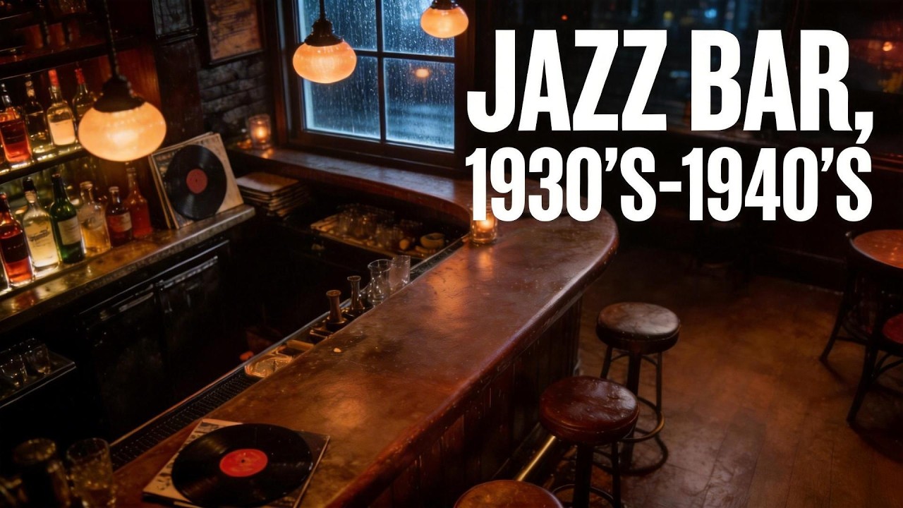 【Hi-Res Audio】🌃 1930s-1940s Jazz Bar | Smooth Swing Sounds for Midnight Lounges