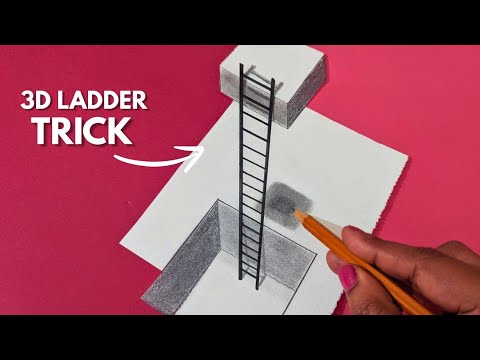 How to Draw a 3D Ladder Illusion (Easy Pencil Trick)