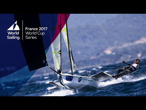 Full 49er Medal Race from the World Cup Series Hyères 2017