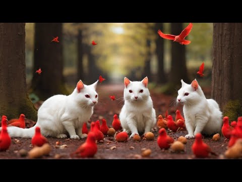 Cat TV 2024: 8 Hours - Birds for Cats to Watch, Relax Your Pets, Beautiful Birds, Squirrels.
