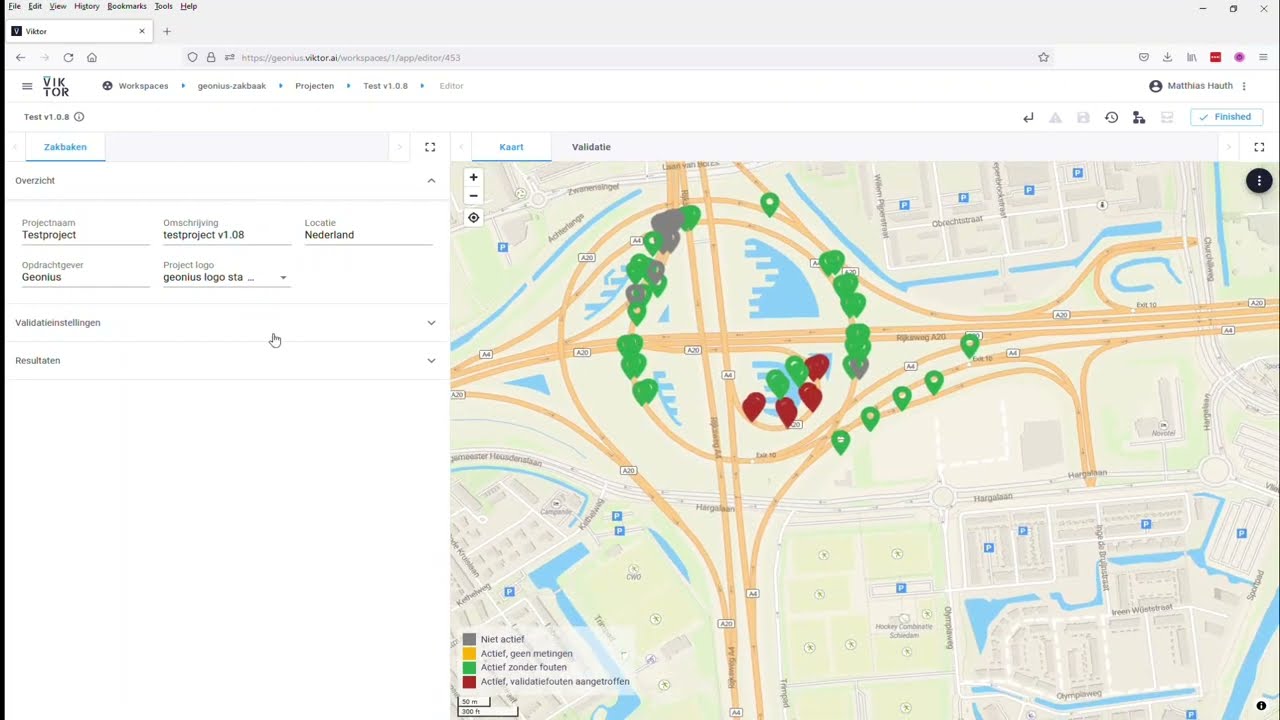 Geonius zakbaak-app - Ground Settlement Monitoring