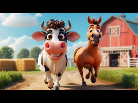 Calutul nazdravan si Vacuta cu parul cret - Cantecel pentru copii