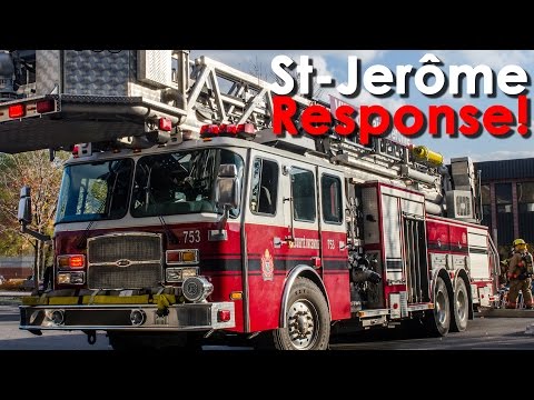 Fire Response in Saint-Jerôme, QC! (Nov. 5th, 2014 - Full HD)