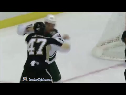 Jason Zucker vs Simon Despres Sep 25, 2014