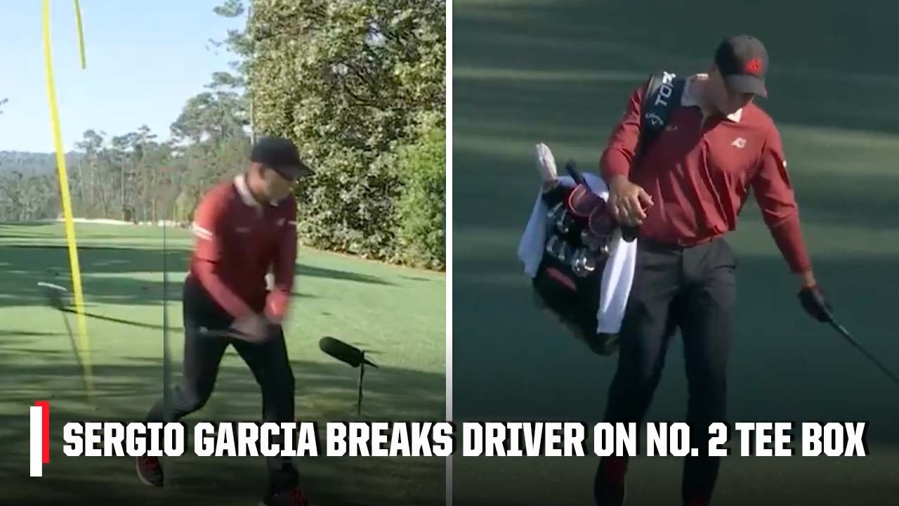Sergio Garcia slams his driver in frustration at the Masters | 2026 Masters