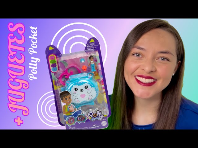 Vídeo relacionado con Polly Pocket Juguete portátil 2 en 1 con 2 muñequitos y 16 accesorios Conjunto de juego de bolso de erizo con temática de mascotas, JBJ91