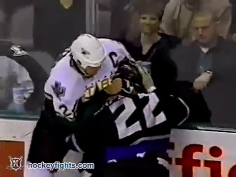 Derian Hatcher vs. Adam Foote, January 20, 2003 - Dallas Stars vs. Colorado  Avalanche