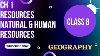 Class 8 Geography Ch 1 Resources , Natural Renewable & Non-Renewable resources Human Made Resources