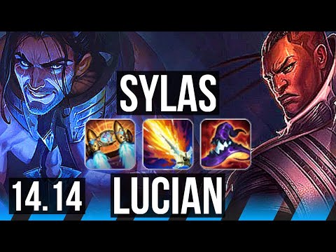 SYLAS vs LUCIAN (MID) | 66% winrate, 6 solo kills, Godlike, 14/3/3 | EUW Grandmaster | 14.14