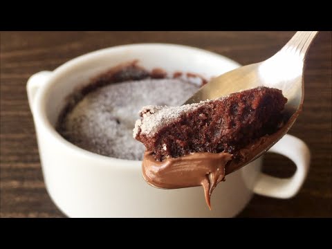 Chocolate Mug Cake in 1 Minute | Microwave Nutella Cake | Em’s Kitchen