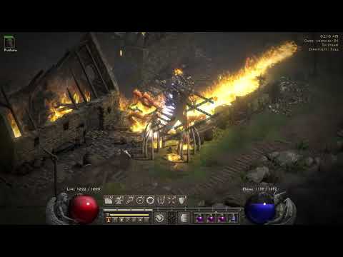 D2R : Fire Sorceress Solo Uber Highlight | Hydra & Firewall