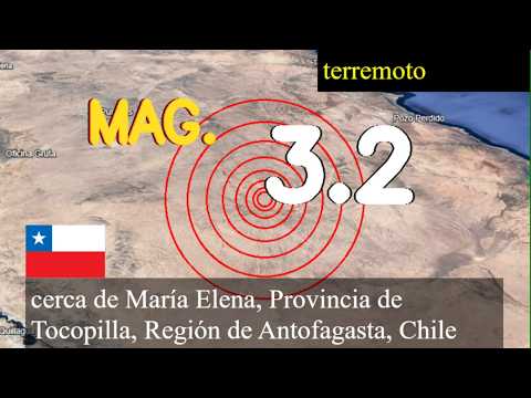 😱🚨  Terremoto cerca de María Elena, Provincia de Tocopilla, Región de Antofagasta, Chile actualizaci