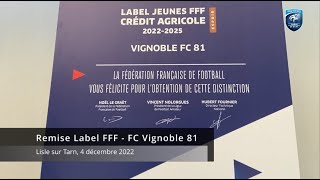 FC Vignoble 81 labellisé par la FFF