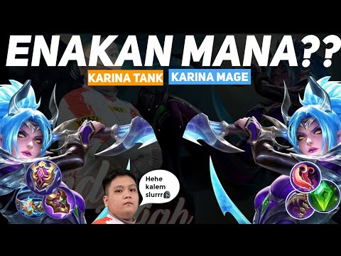 KARINA TANK VS KARINA MAGE!! ALASAN KENAPA KARINA DIJADIKAN BUILD TANK - MOBILE LEGENDS INDONESIA