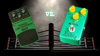 Video thumbnail for Behringer Vintage Tube Overdrive vs Joyo Vintage Overdrive - A Comparison and Review by Sandy Ridge Music