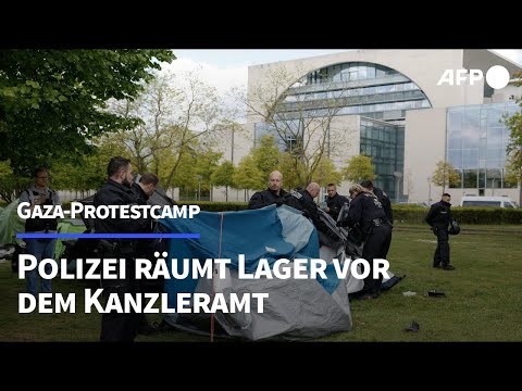 Polizei räumt Gaza-Protestcamp vor dem Kanzleramt | AFP