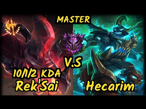 RED Revolta (REK'SAI) vs HECARIM - 10/1/2 KDA JUNGLE GAMEPLAY - BR Ranked MASTER