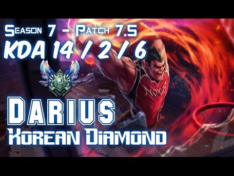 DARIUS KOREAN DIAMOND vs VLADIMIR Top - Patch 7.5 KR Ranked