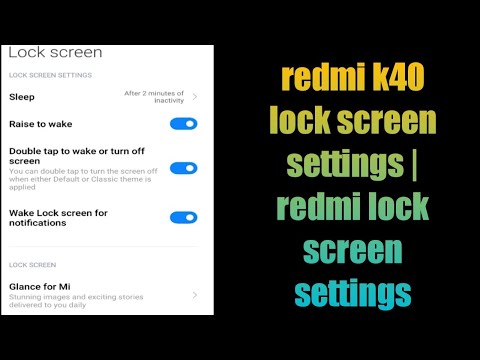 redmi k40 lock screen settings | redmi lock screen settings