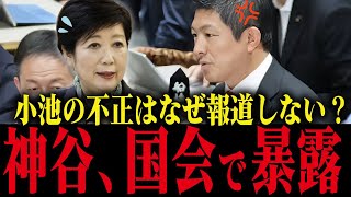 【小池百合子】神谷宗幣が小池の悪事を国会で暴露！【さとうさおり/小池都知事/都議会】