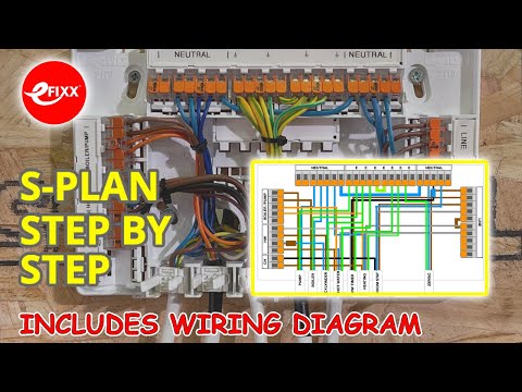 S-Plan heating circuit wiring STEP by STEP - using WAGO junction box - INCLUDES wiring diagram.