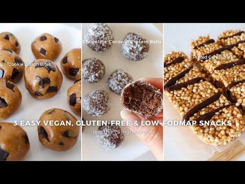 3 Quick & Easy Vegan, Gluten free & Low FODMAP Snack Recipes