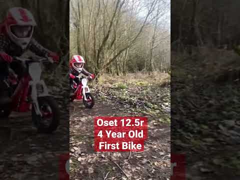 Oset 12.5R Electric Trials Bike 4 Year Old First Ride #electricbike #motorcycle